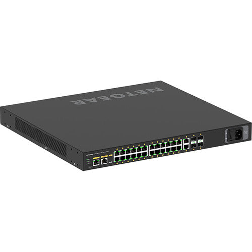 Netgear M4250-26G4XF-POE+ Switch réseau géré Gigabit PoE+ 24 ports avec SFP+ (480 W)