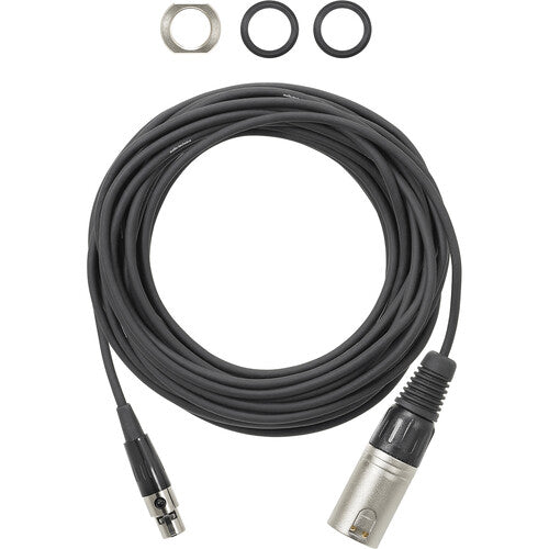 Audio-Technica ES945O/TB3 Miniature Omnidirectional Condenser Boundary Microphone w/TB3-to-XLR Output (Black)
