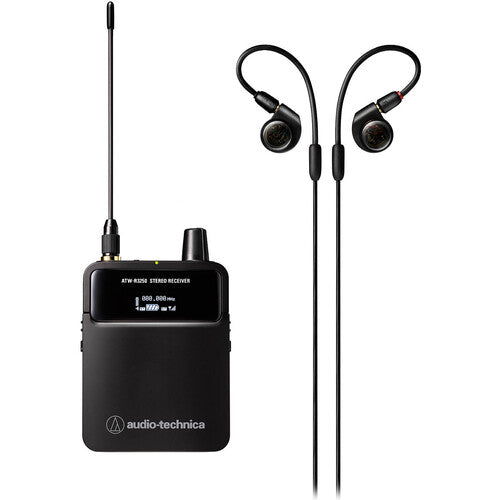 Audio-Technica ATW-3250 Wireless Stereo Bodypack Receiver w/ATH-E40 Earphones (DF2: 470 to 607 MHz)