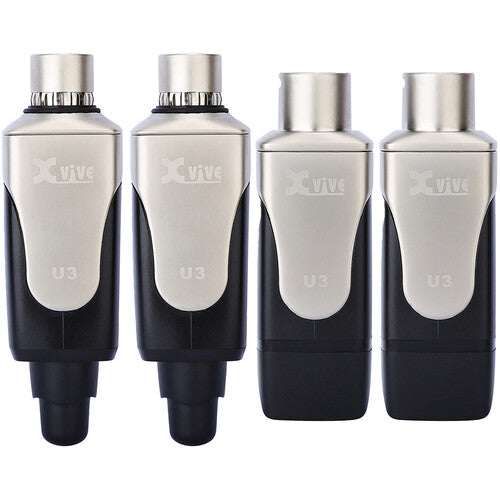 Xvive U3D Dual Plug-On Wireless Audio System for Dynamic Microphones & Active Monitors (2.4 GHz)