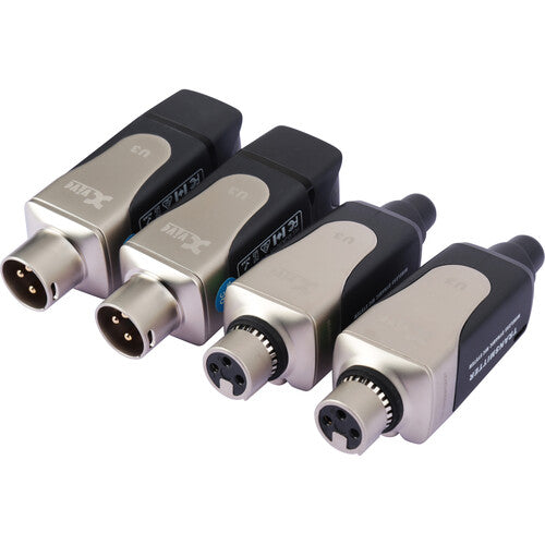 Xvive U3D Dual Plug-On Wireless Audio System for Dynamic Microphones & Active Monitors (2.4 GHz)