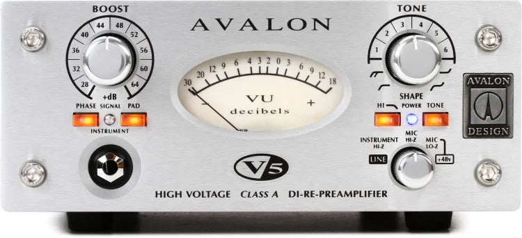 Préamplificateur de microphone Avalon V5 (argent)