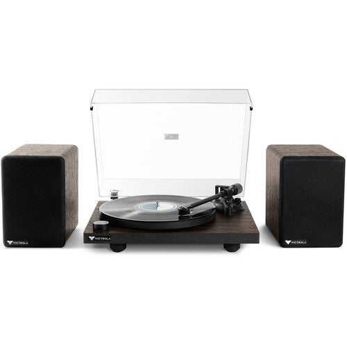 Victrola VTTS-1-ESP Bluetooth Turntable with M1 Bookshelf Speaker (Espresso)