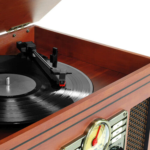 Victrola VTA-754B-MAH Aviator 8 in 1 Bluetooth Turntable (Mahogany)