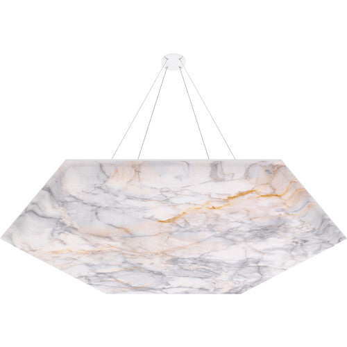 Vicoustic VICB05147 Ceiling Suspension ViCloud VMT 3D Hexagon Natural Stones - 4 Pack (Calacatta Carrara)