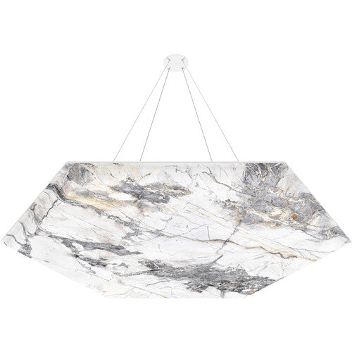 Vicoustic VICB05148 Ceiling Suspension ViCloud VMT 3D Hexagon Natural Stones - 4 Pack (Invisible Gray)