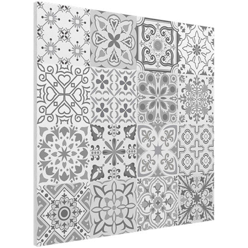 Vicoustic VICB06190 Flat Panel VMT Wall and Ceiling Acoustic Tile Tiles FR - 4 Pack (Pattern 3)