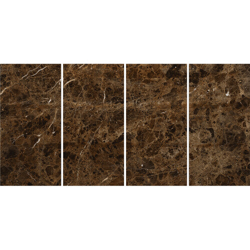 Vicoustic VICB06242 Flat Panel VMT Wall and Ceiling Acoustic Tile Natural Stones - 4 Pack (Emperador Dark)