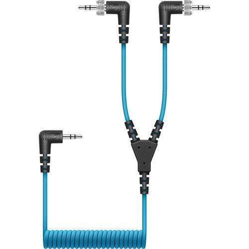 Sennheiser CL 35-Y Câble en Y enroulé à double verrouillage 3,5 mm TRS mâle vers 3,5 mm TRS mâle