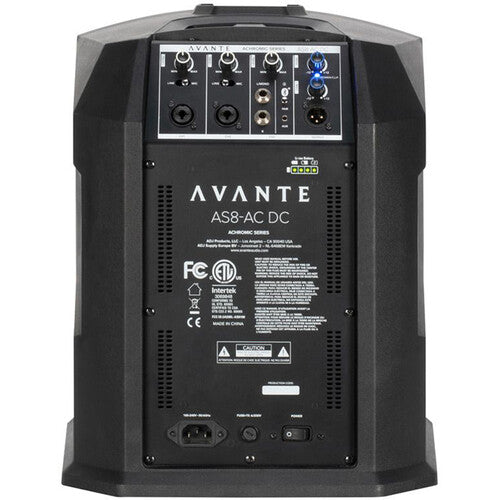 Avante AS8-ACDC Battery-Powered Active Column PA System (Black)