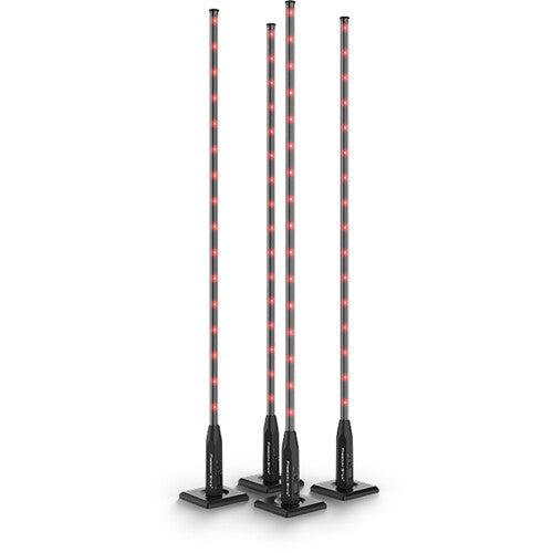 Chauvet DJ FREEDOM-STICK-X4 Battery-Powered RGB LED Tube Kit with Stands & Case (4-Pack)