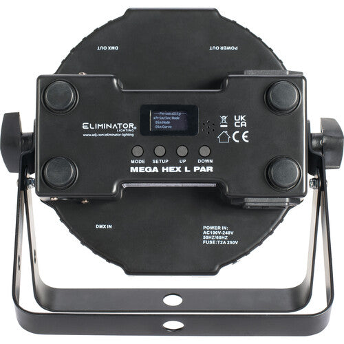 Eliminator MEGA HEX L PAK4 RGBLA+UV LED Wash Light Kit (4-Pack)
