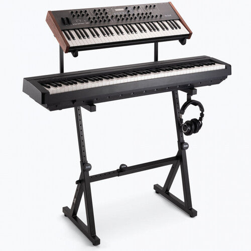 On-Stage KS1365 Keyboard Stand with Second Tier (Black)