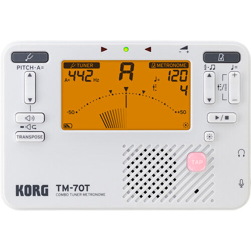 Korg TM70T Accordeur portable et métronome (Blanc)