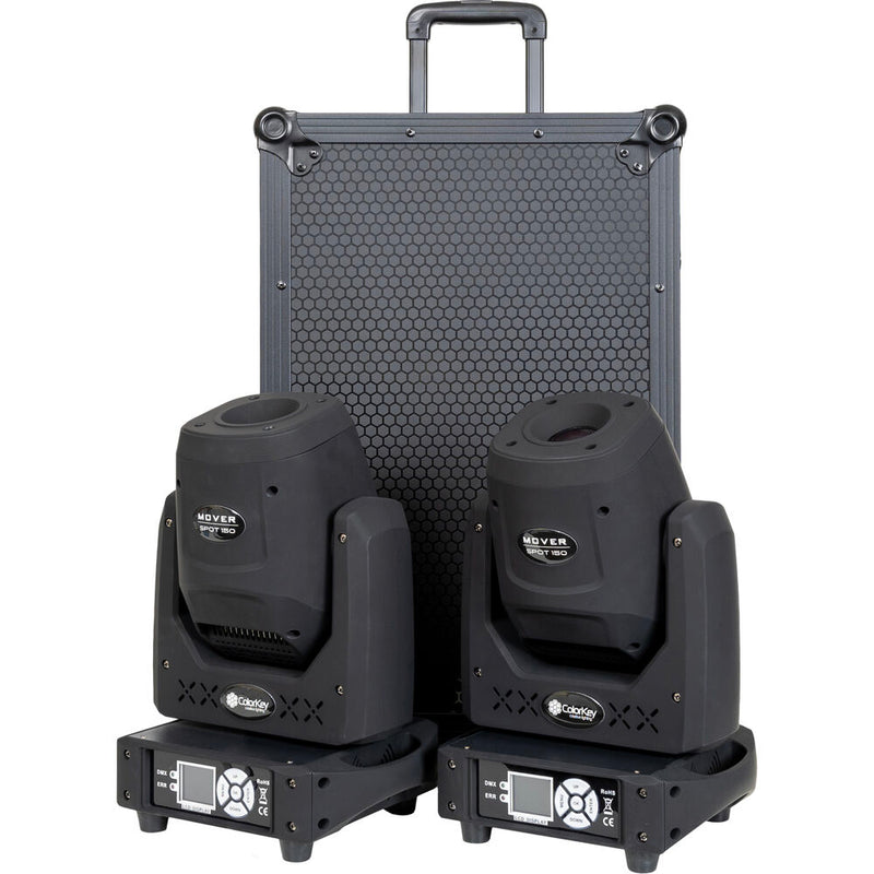 ColorKey CKU-5053 Mover Spot 150 Bundle with Trolley 2-Pack (All Black)