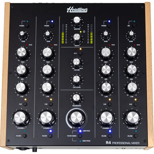 Headliner HL90120 R4 Professional 4-Channel Rotary DJ Mixer