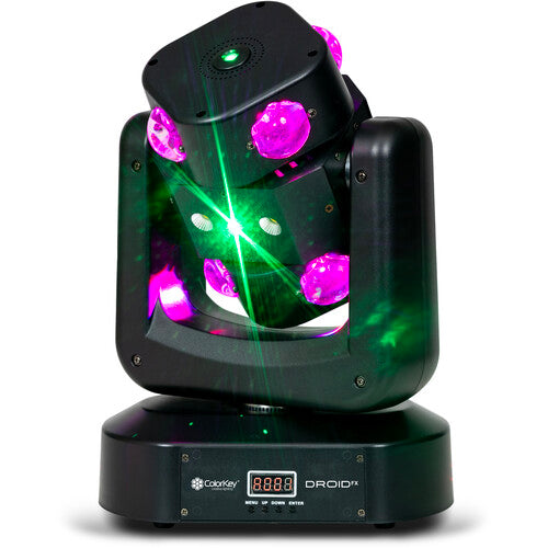 ColorKey CKU-1072 Droid FX Tête mobile multi-effets avec faisceaux LED et lasers