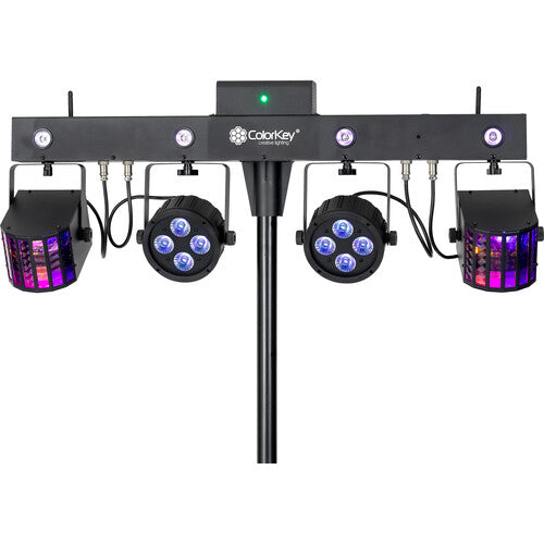 ColorKey CKU-3070 PartyBar Mobile 250 Battery-Powered All-in-One Multi-Effects Lighting Package