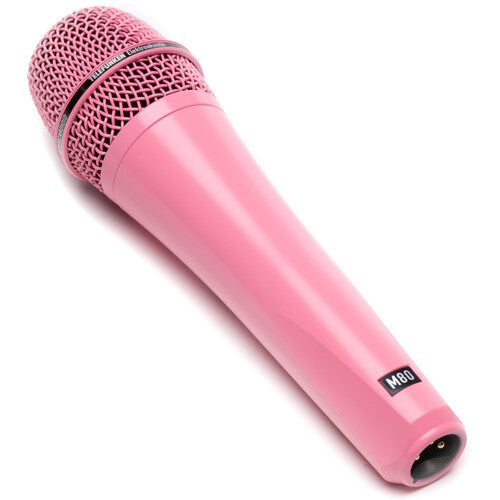 Microphone dynamique supercardioïde portatif personnalisé Telefunken M80 (corps rose, grille rose)