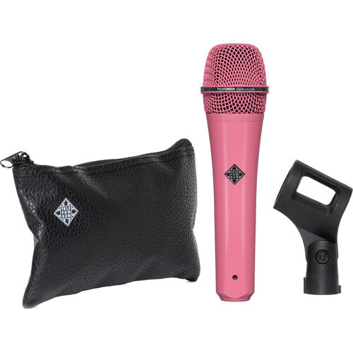 Microphone dynamique supercardioïde portatif personnalisé Telefunken M80 (corps rose, grille rose)