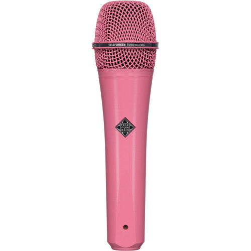 Microphone dynamique supercardioïde portatif personnalisé Telefunken M80 (corps rose, grille rose)