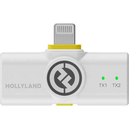 Hollyland -LARK M2 LIGHTNING 2-Person Wireless Microphone System with Lightning Connector 2.4 GHz (Ivory White)