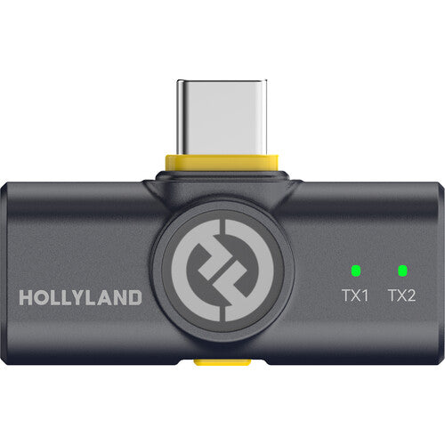 Hollyland HL-LARK M2 USB-C Système de microphone sans fil pour 2 personnes avec connecteur USB-C 2,4 GHz (Shine Charcoal)