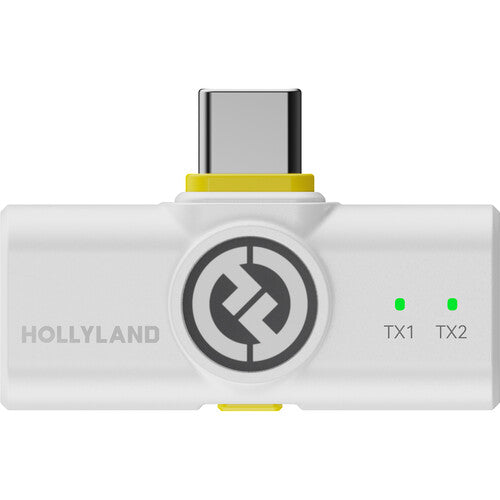 Hollyland LARK M2 USB-C 2-Person Wireless Microphone System with USB-C Connector 2.4 GHz (Ivory White)