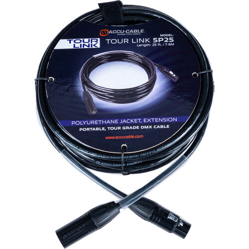 American DJ TOUR-LINK-5P25 Accu-Cable Series 5-Pin DMX Cable - 25'