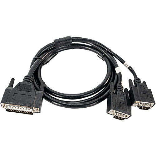 Hollyland TCB10 DB25 Male to Dual HDB15 Male Tally Cable - 4.9'