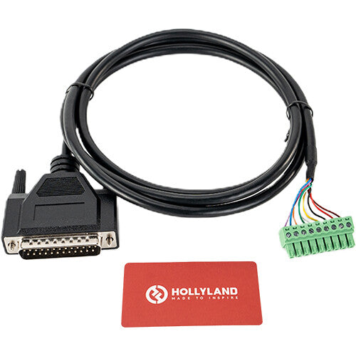 Hollyland TCB08 DB25 Male to GPIO 9-Pin Female Tally Cable - 4.9'