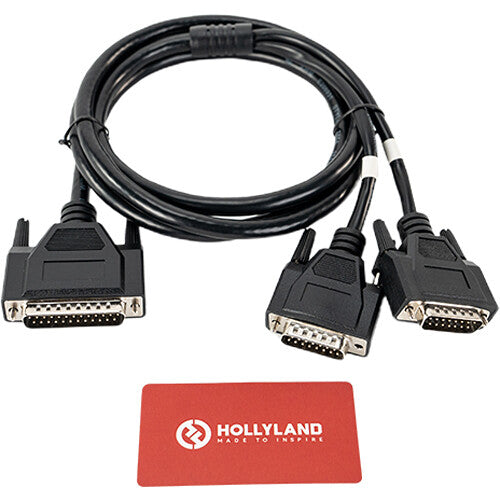 Hollyland TCB09 DB25 Male to Dual DB15 Male Tally Cable - 4.9'