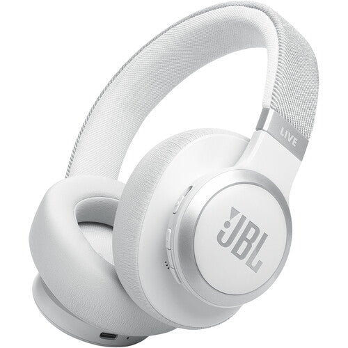 JBL LIVE 770NC Over-Ear Noise-Cancelling Headphones (White)
