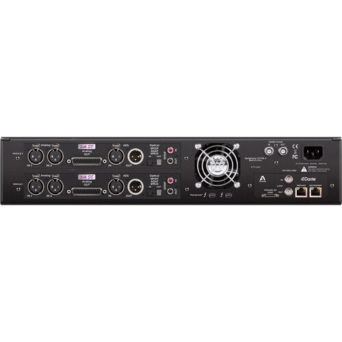 Apogee sym2-2x6se-2x6se-tb-dan thunderbolt, pro tools hd Plus et dante interface avec 2 modules d'E / S de ligne 2x6