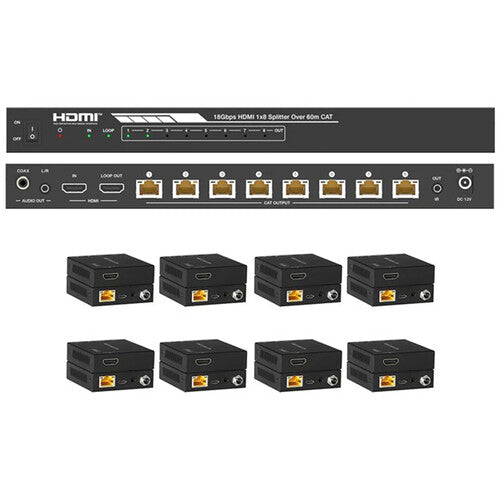 DVDO Splitter-18-CAT 4K 1 x 8 HDMI Splitter with Category Outputs