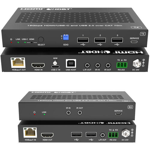 DVDO Xtend-USBC-HDMI-70 4K60 HDMI Extender Over HDBaseT Tx/Rx Set