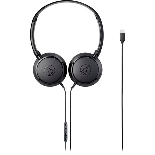 Audio-Technica ATH-S120C On-Ear USB-C Headphones (Black)