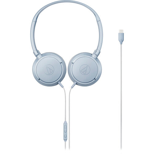 Audio-Technica ATH-S120C casque USB-C à l'oreille (bleu-gris)