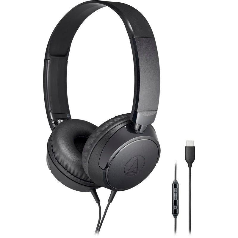 Audio-Technica ATH-S120C On-Ear USB-C Headphones (Black)