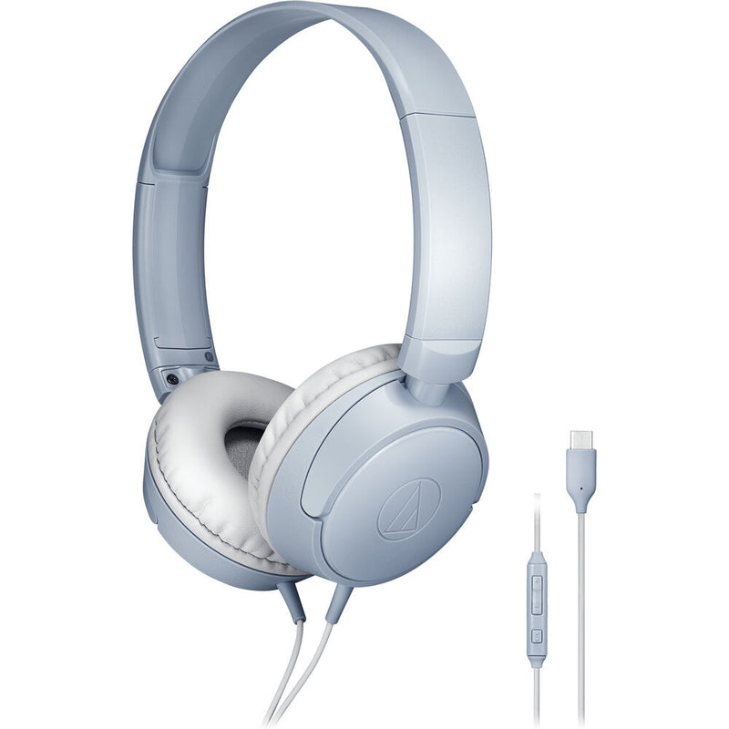 Audio-Technica ATH-S120C casque USB-C à l'oreille (bleu-gris)