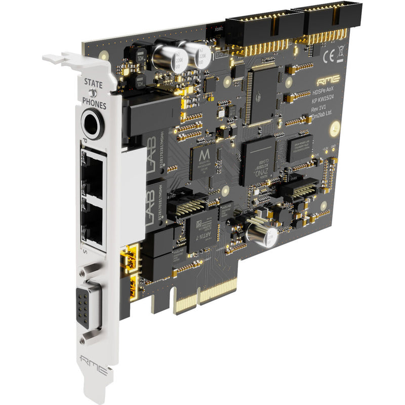 Carte PCI express RME HDSPE AOX-D 512-canal avec Dante et Madi