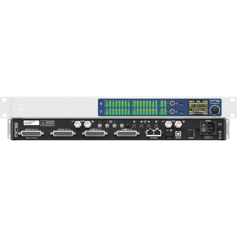 Convertisseur RME M-1620 Pro 16x20 AD / DA avec AVB / Milan, Adat et Madi