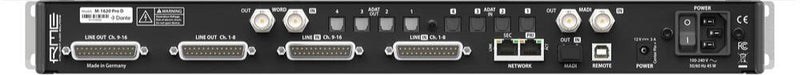 Convertisseur RME M-1620 Pro-D 16x20 AD / DA avec Dante, Adat et Madi