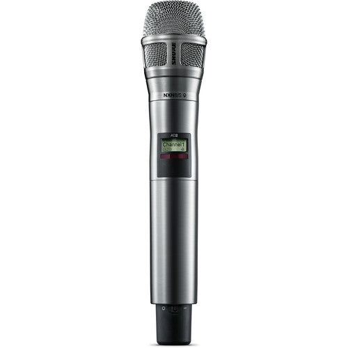 Shure AD2 / N8SN-G57 Transmetteur de microphone sans fil numérique avec capsule SuperCardioide Nexadyne 8 / s (G57: 470 à 608 + 614 à 616 MHz, nickel)