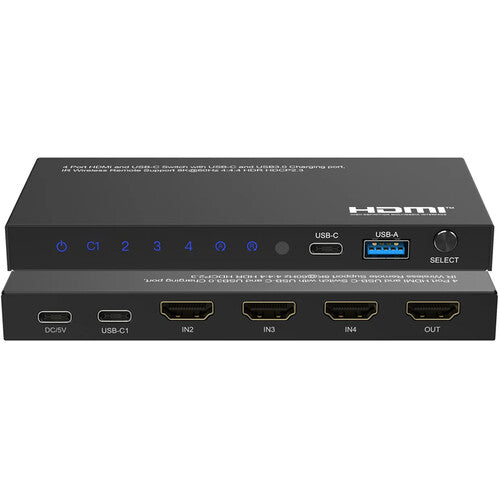 DVDO SWITCHER-41-USBC-HDMI 8K Switcher with 1 USB-C and 3 HDMI Inputs - 4x1