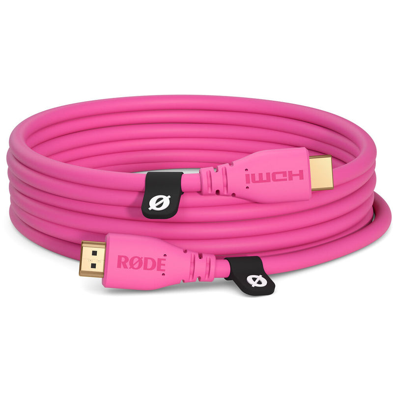 Rode HDMICABLE3M-P HDMI 2.0 Cable (Pink) - 3m