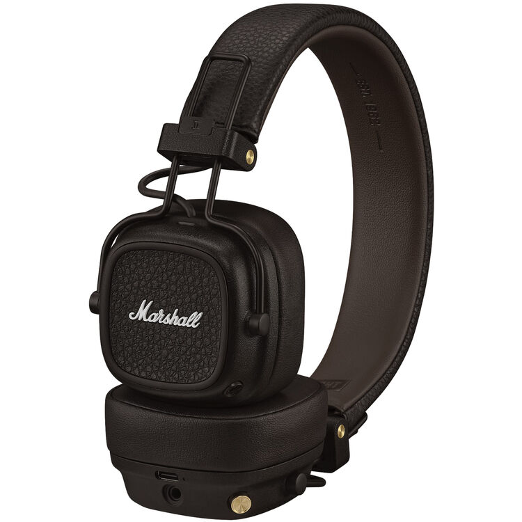 Marshall MAJOR V On-Ear Wireless Bluetooth Headphones (Brown)