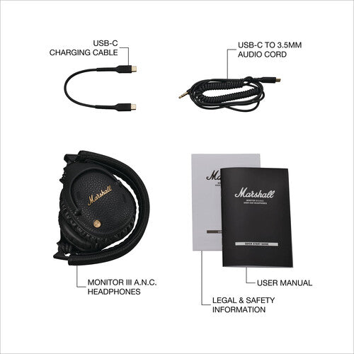 Marshall MONITOR III ANC Wireless Over-Ear Noise-Canceling Headphones