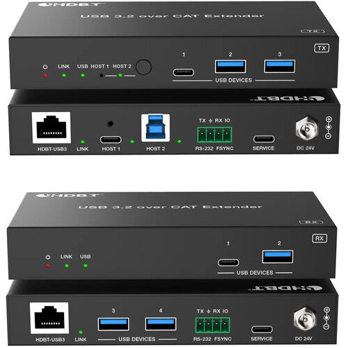 DVDO XTEND-USBC-USB-BB-1 2 Host USB-C and USB 3.2 Gen 1 Extender Over HDBaseT - 100m