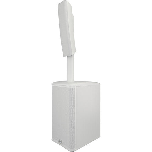 QSC KC12-WH Active 3-Way Column Loudspeaker System with Bluetooth (White) - 12"